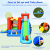 9-in-1 inflatable kids water slide bounce house with splash pool, climbing area, and mesh walls for safety. Ideal for.