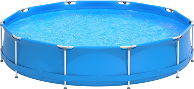 Costway Round Above Ground Swimming Pool 12 Ft with Pool Cover New