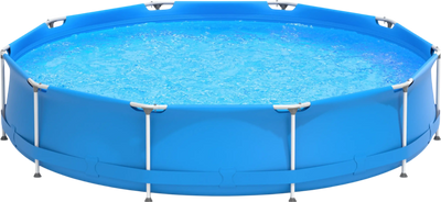 Costway Round Above Ground Swimming Pool 12 Ft with Pool Cover New