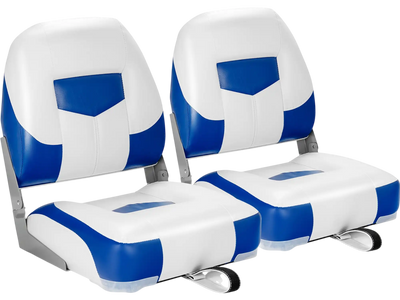 Costway Set of 2 Folding Low Back Fishing Boat Seats 46107928 New