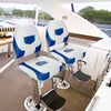 Set of 2 Folding Low Back Fishing Boat Seat with Stainless Steel Screws-Blue - Gallery View 1 of 12