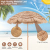 7.2 feet patio thatched tiki umbrella with waterproof polyester and 7-layer thatch for sun protection at the beach.