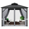 Costway Hardtop Gazebo 10' x 10' Double-Top with Galvanized Steel Roof New