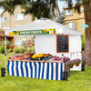 10 x 10 Feet Foldable Commercial Pop-up Canopy with Roller Bag and Banner Strip-White - Gallery View 1 of 13
