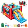 5-in-1 Ice Cream inflatable bounce house with slide, ball pit, and accessories for kids' outdoor fun and exercise.