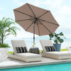 10 Feet Outdoor Patio Umbrella with Tilt Adjustment and Crank-Tan - Gallery View 1 of 10