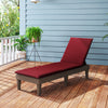 Patio Lounge Outdoor Recliner Chair with Cushion 3-Position Adjustable Backrest-Red - Gallery View 1 of 3