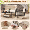 Costway Rattan Patio Sofa Chairs with Loveseat 4-Piece Set New