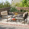 Costway Rattan Patio Sofa Chairs with Loveseat 4-Piece Set New