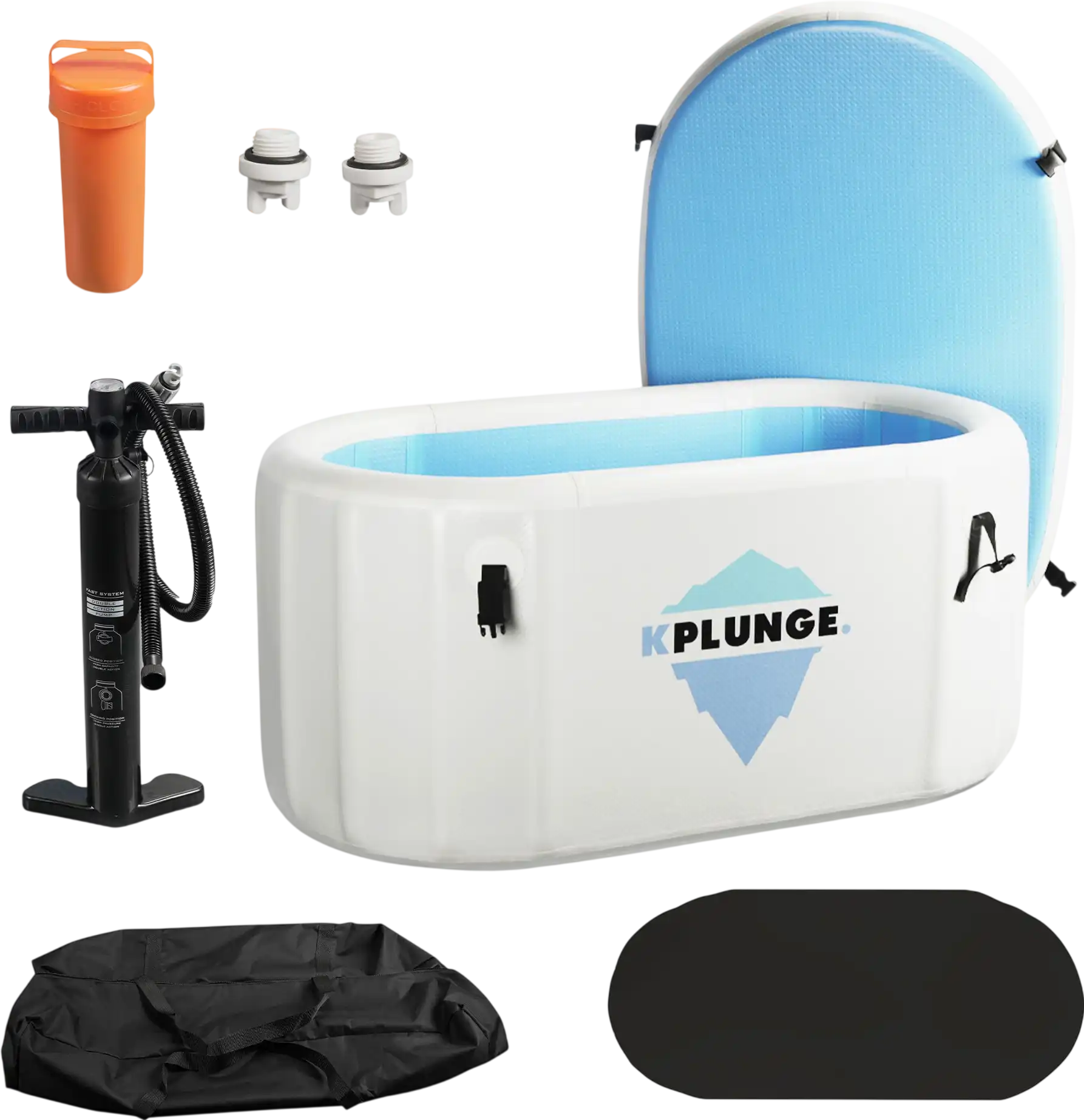 K-Plunge Kodiak Inflatable Cold Plunge Hot Tub 1-Person with Lid and Pump New