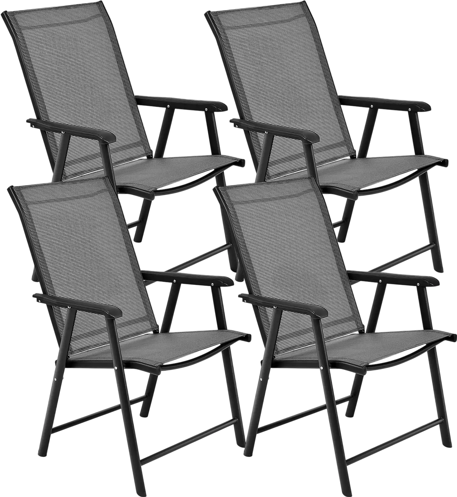Costway 4-Pack Patio Portable Folding Camping Chairs 90324756 New