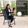 Gray folding textilene chair with ergonomic backrest, perfect for outdoor camping and gatherings, easy to transport.