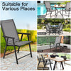 Gray folding textilene chair from the 4-pack set, perfect for outdoor camping, picnics, and gatherings.