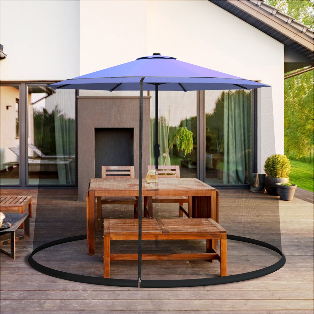 Outdoor 9/10FT Umbrella Table Screen Mosquito Bug Insect Net