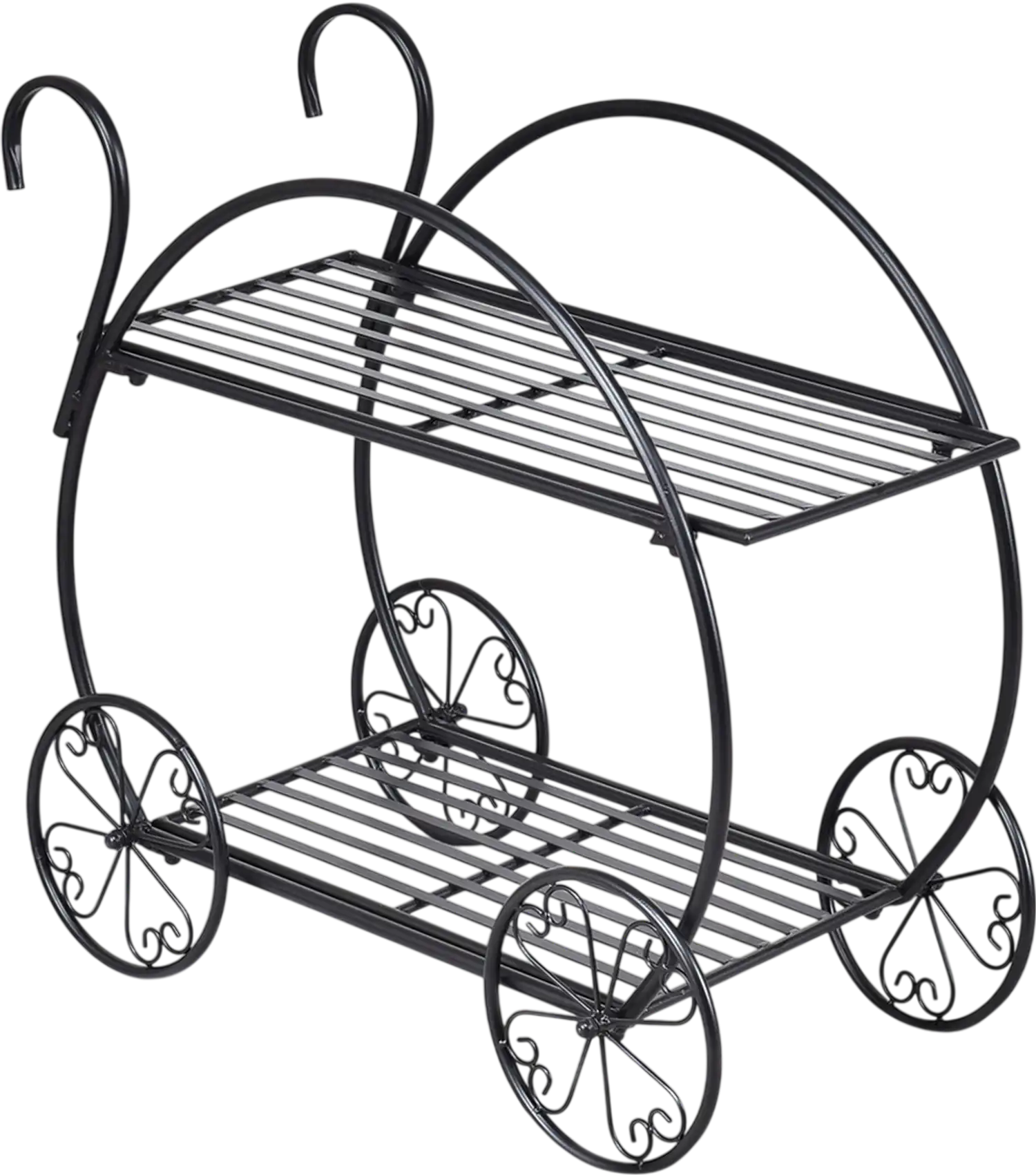 Costway Heavy Duty Metal Flower Cart Plant Stand 24931670 New