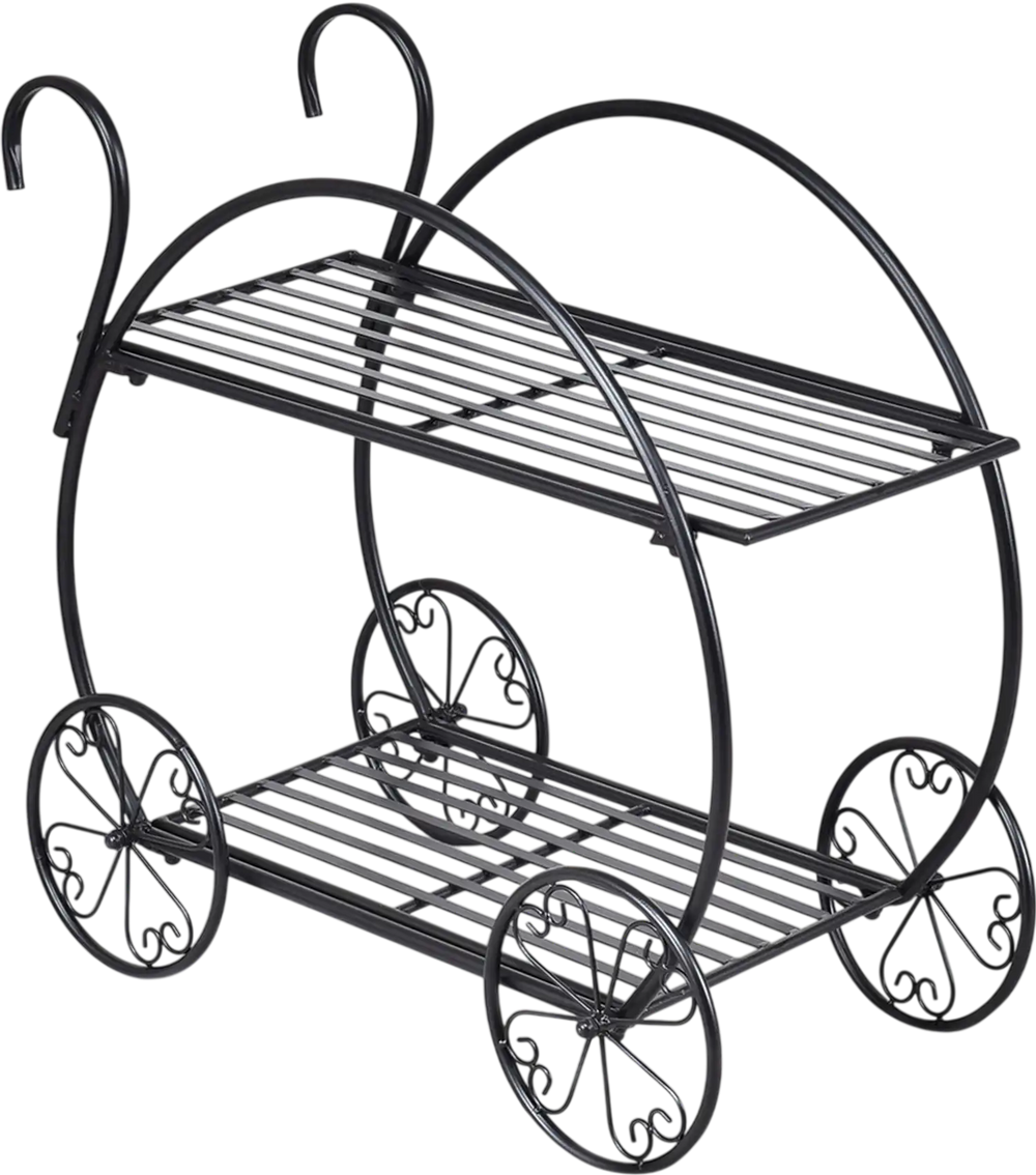 Heavy Duty Metal Flower Cart Plant Stand