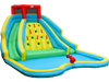 Double Side Inflatable Water Slide Park with Climbing Wall for Outdoor Without Blower