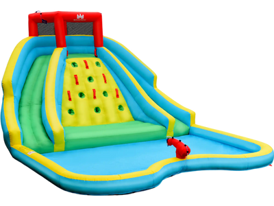 Costway Double Side Inflatable Water Slide Park Climbing Wall Without Blower 47928615 New