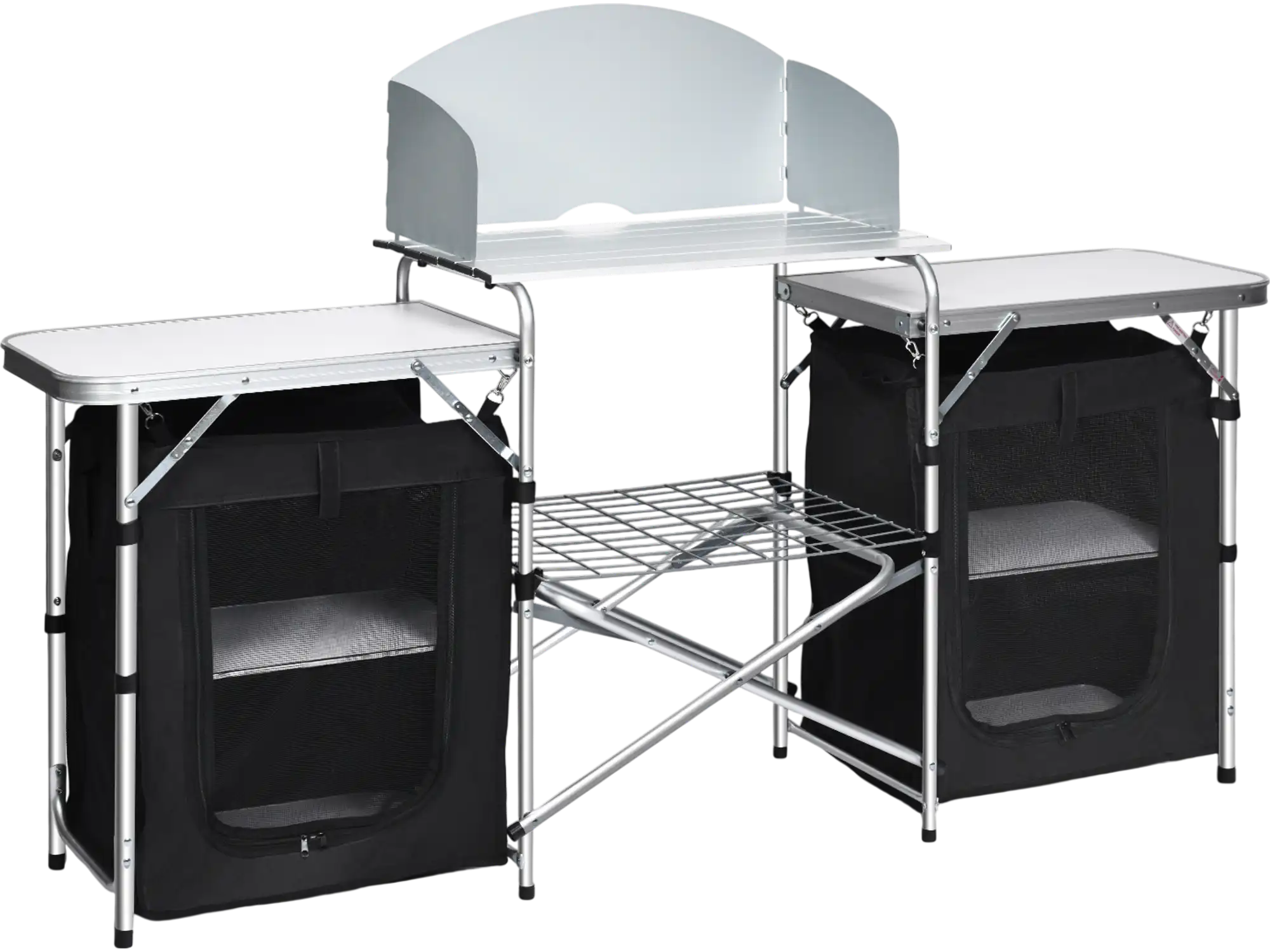Costway Folding Camping Table w/ Storage Organizer 20754963 New
