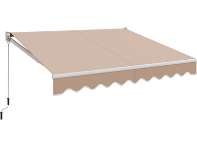 Costway 10' x 8.2' Retractable Awning Manual Crank 91638542 New