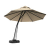 Costway Outdoor Cantilever Umbrella 11 Ft. with Base and Wheels New