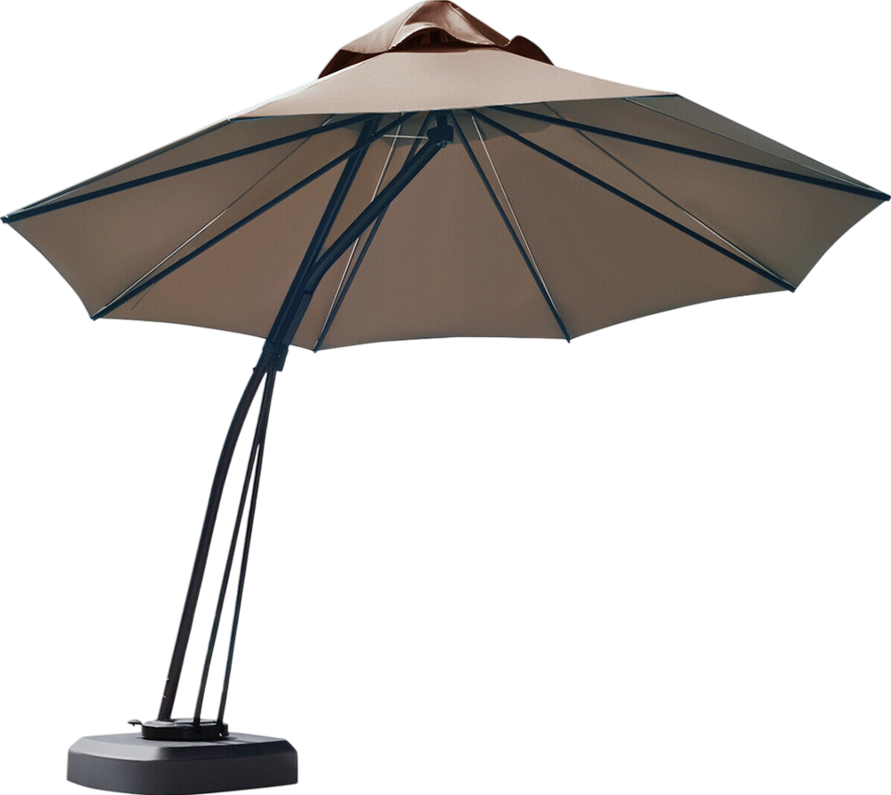 Costway Outdoor Cantilever Umbrella 11 Ft. with Base and Wheels New