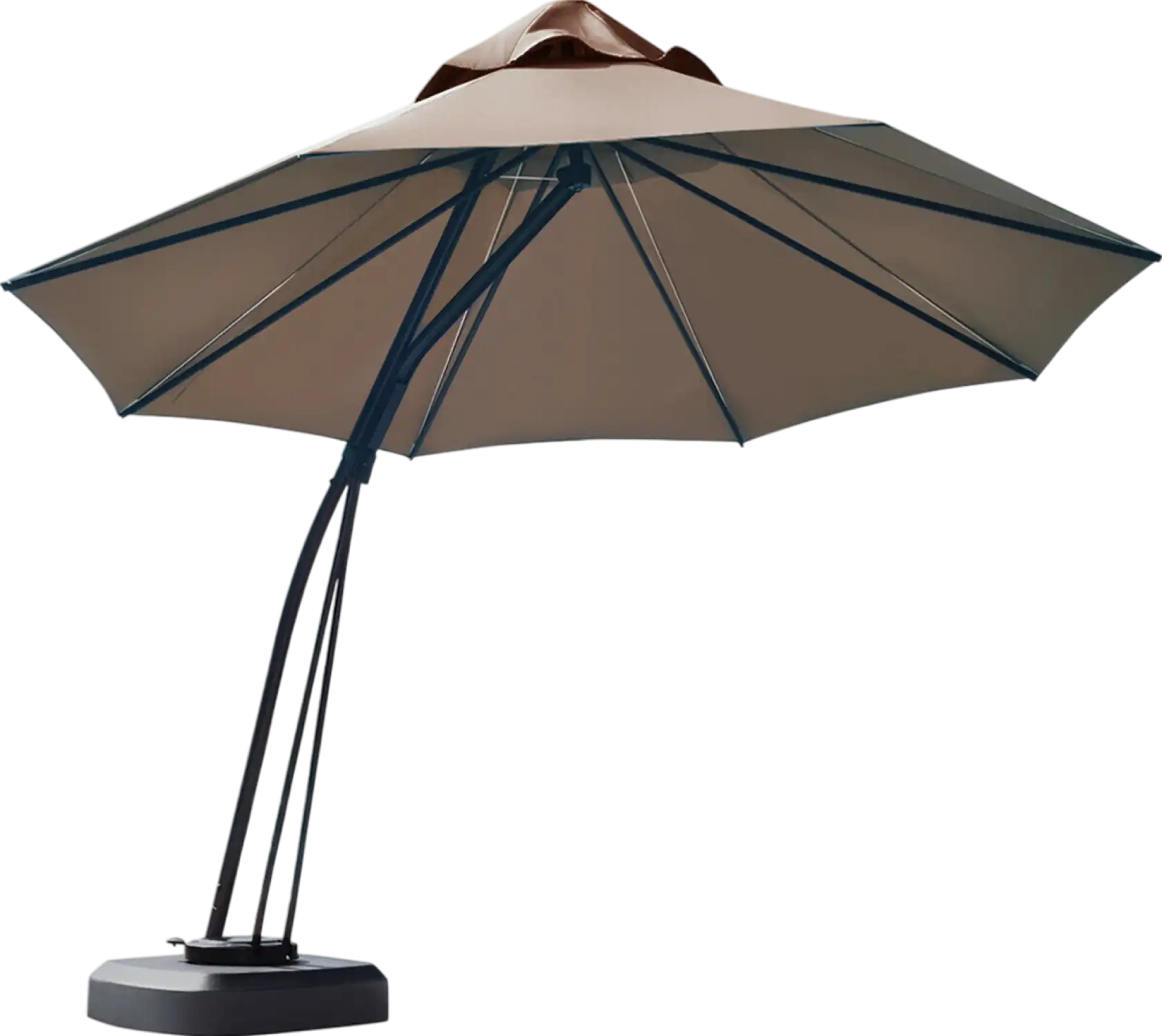 Costway Outdoor Cantilever Umbrella 11 Ft. with Base and Wheels New