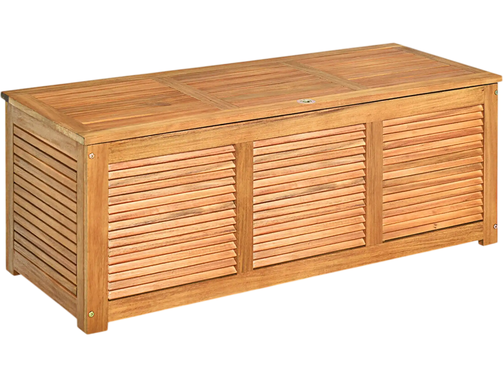 Costway Acacia Wood Patio Garden Deck Storage Bench Box 46 Gallon 92574318 New