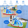 4-in-1 inflatable water slide park with climbing wall and splash pool, ideal for indoor or backyard fun for 4 kids.