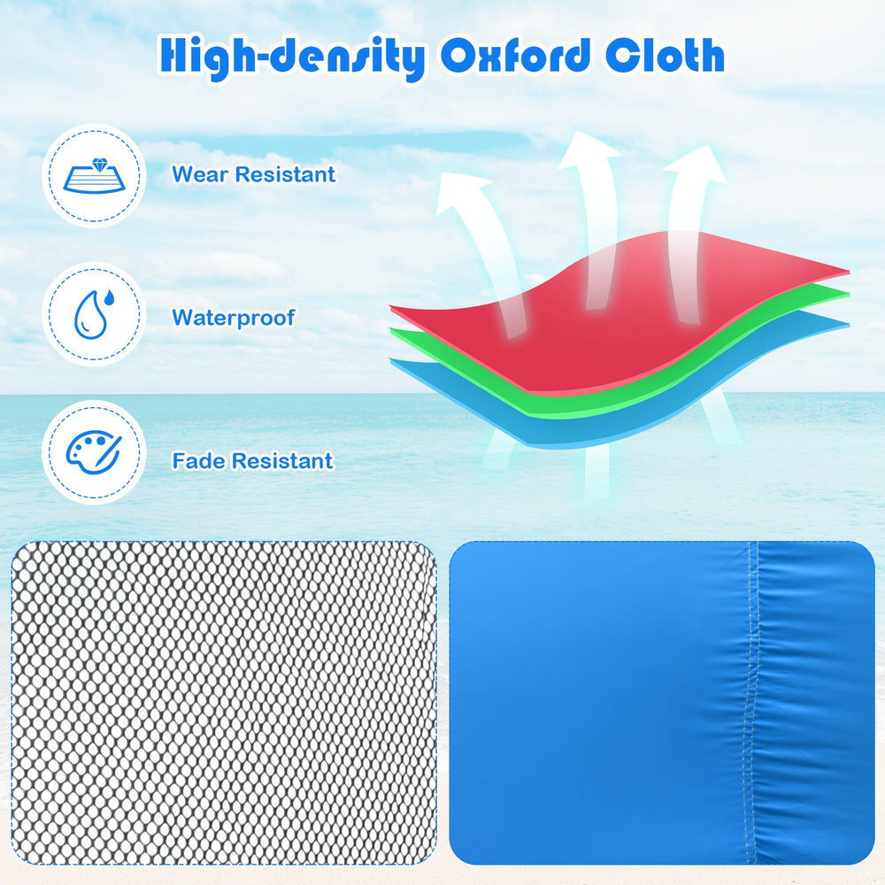 High-density Oxford cloth texture showcasing waterproof and wear-resistant features for inflatable water slide fun.