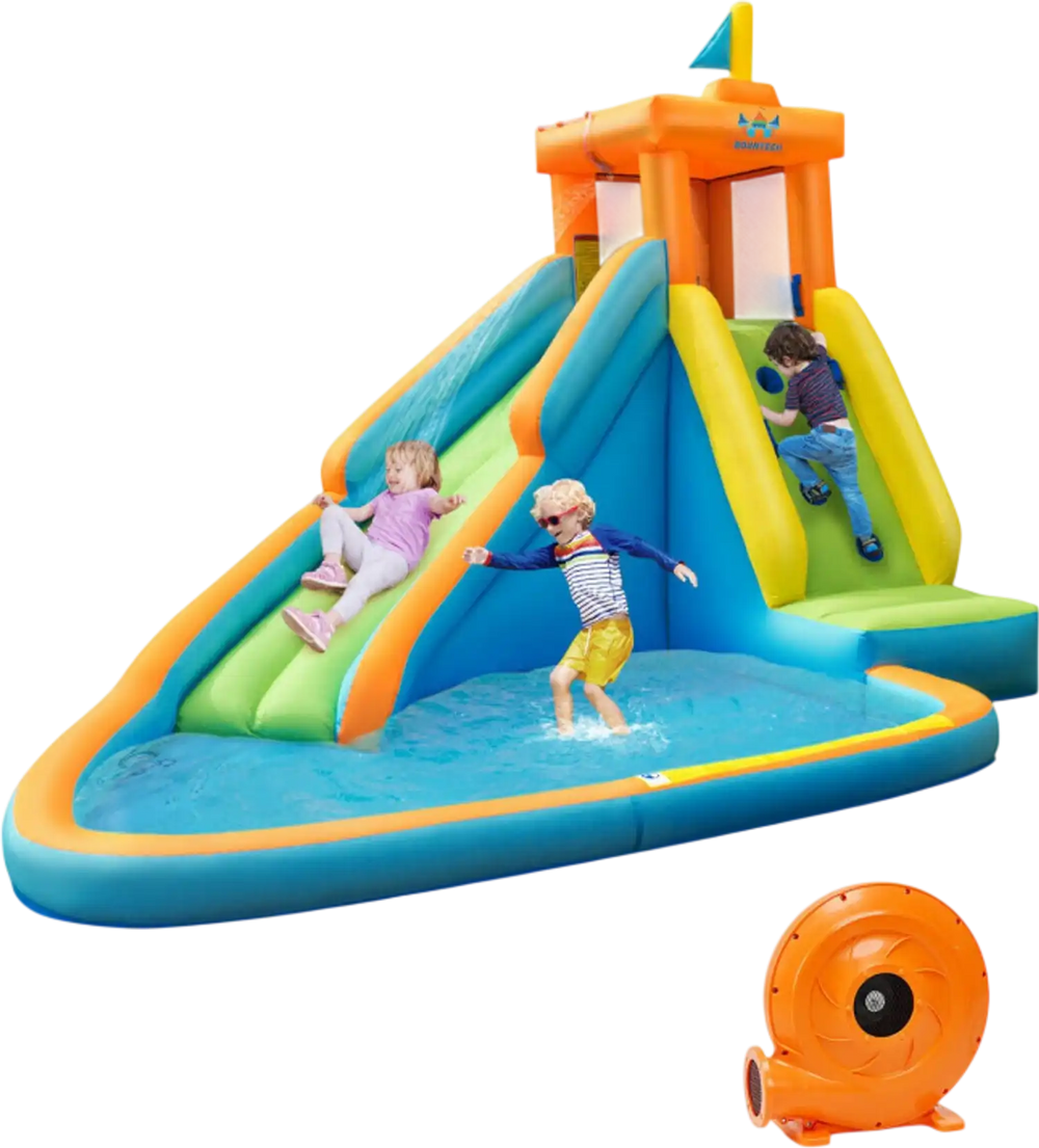 Inflatable Water Slide Kids Bounce House with 740W Blower