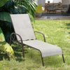 Adjustable Patio Chaise Folding Lounge Chair with Backrest-Gray - Gallery View 1 of 13