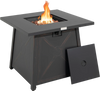 30 Inch Square Propane Gas Fire Table with Waterproof Cover