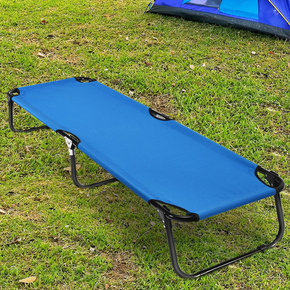 Folding Camping Bed Outdoor Portable Military Cot Sleeping Hiking - Gallery View 1 of 11