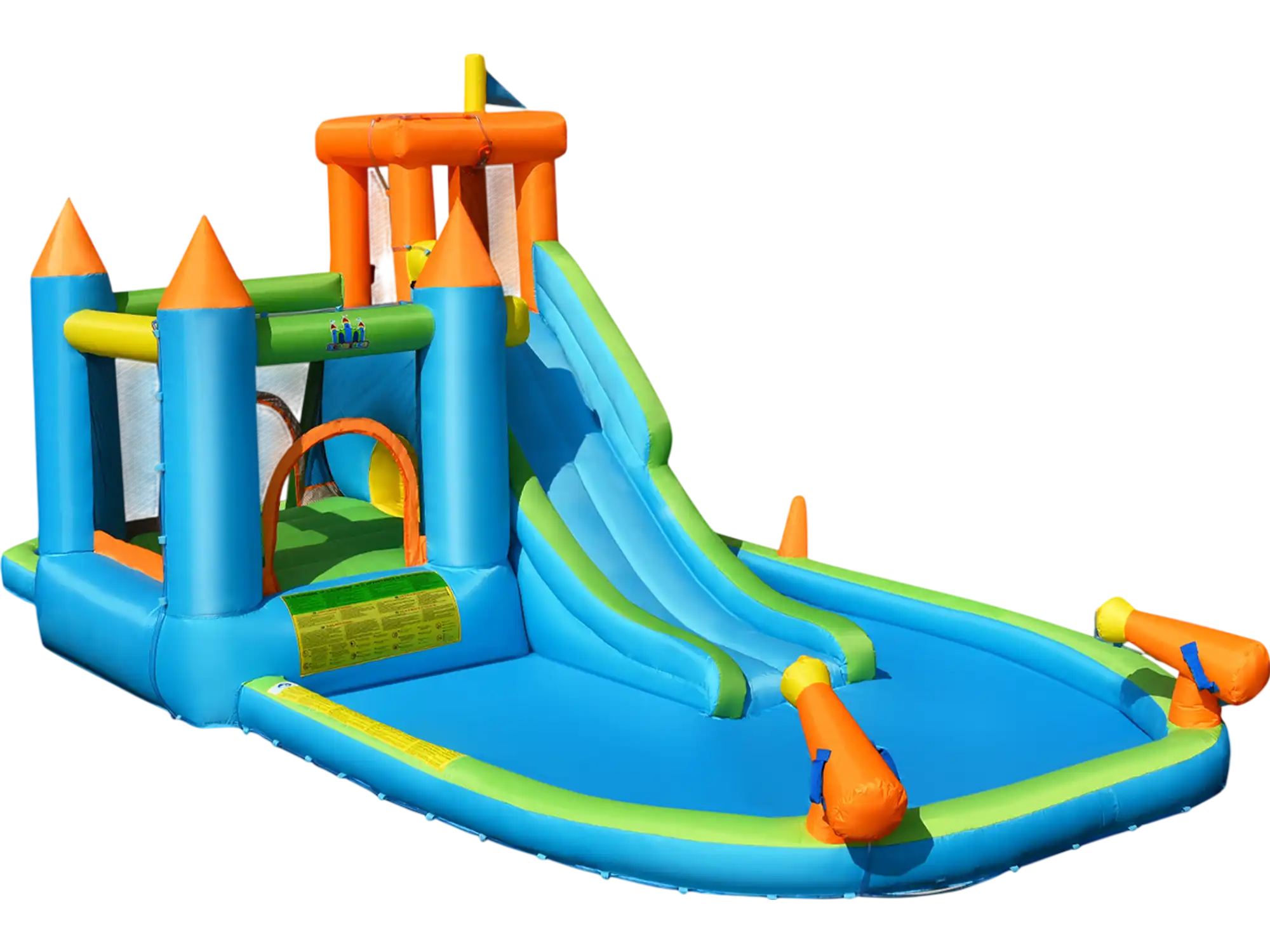 Costway Kids Inflatable Water Slide Bounce House Splash Pool w/ 735W Blower 75386042 New
