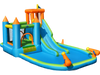 Inflatable Water Slide Kids Bounce House Splash Water Pool with 735W Blower