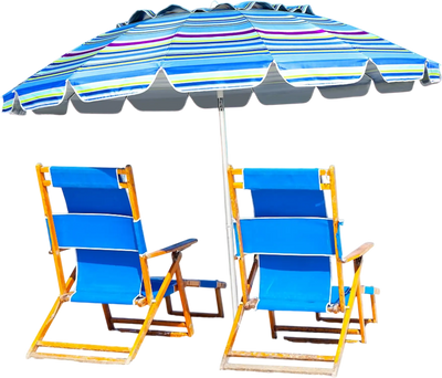 Costway 8' Portable Beach Umbrella w/ Sand Anchor Tilt Blue 85703641 New