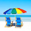 8FT Portable Beach Umbrella with Sand Anchor and Tilt Mechanism for Garden and Patio-Multicolor - Gallery View 1 of 12