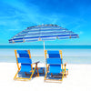 8FT Portable Beach Umbrella with Sand Anchor and Tilt Mechanism for Garden and Patio-Navy - Gallery View 1 of 12