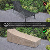 Black outdoor reclining chaise lounge chair with 6 adjustable positions, perfect for patio or poolside relaxation.