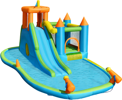 Costway Inflatable Water Slide Bounce House Splash Pool 71924860 New