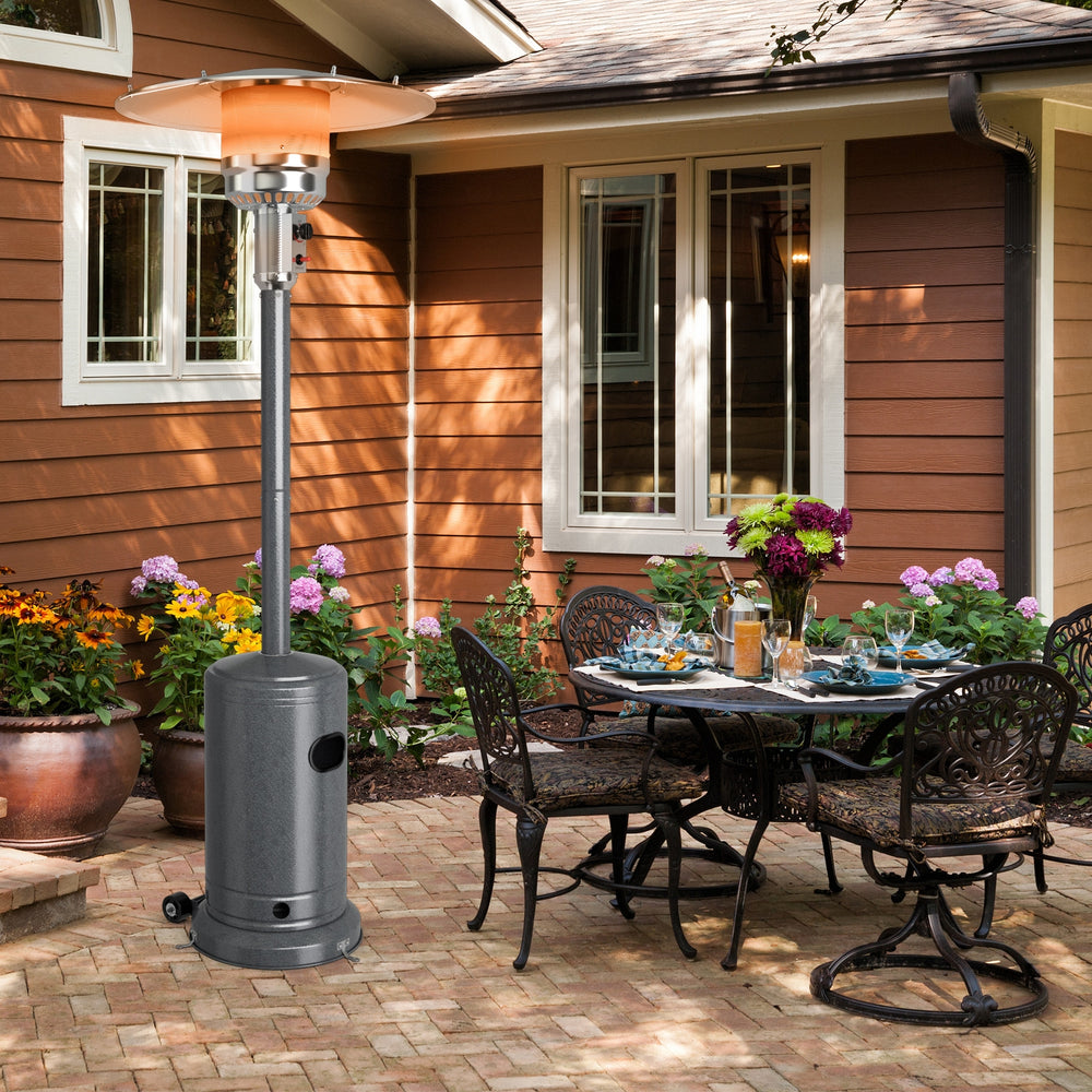 50000 BTU Stainless Steel Propane Patio Heater with Trip over Protection-Gray - Gallery View 1 of 13