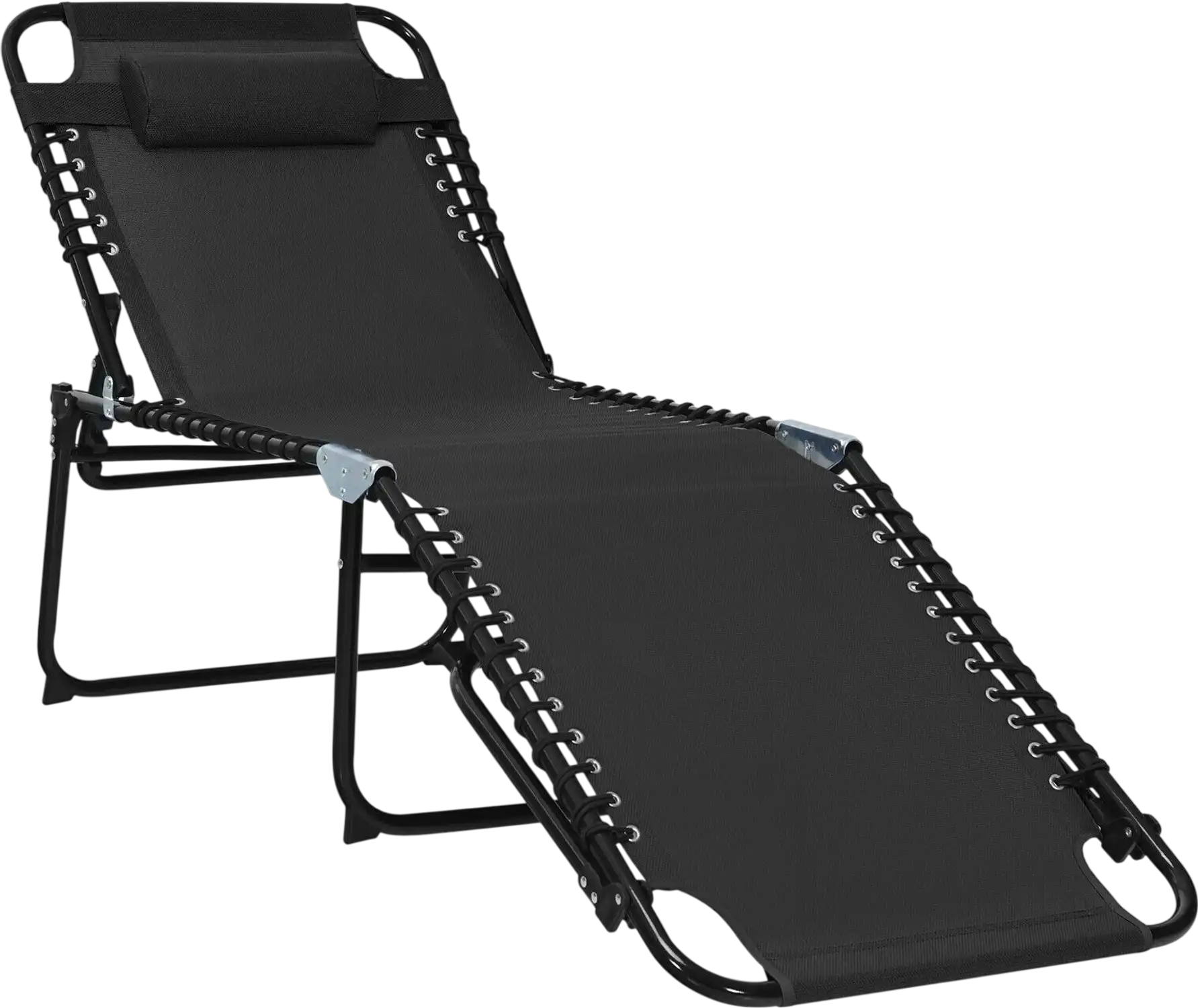 Costway Foldable Patio Reclining Chaise Lounge Chair Adjustable Backrest Footrest 05891263 New