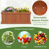 Raised garden bed wooden planter box in orange with detachable bottom panels and 4 drainage holes for versatile.