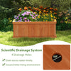 Raised wooden planter box with 4 drainage holes, featuring detachable bottom panels for versatile indoor and outdoor.