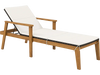Outdoor Chaise Lounge Chair Rattan Patio Recliners with Armrests