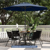 Outdoor Heavy Duty Market Umbrella with Crank Handle and 8 Sturdy Ribs-Navy - Gallery View 1 of 10