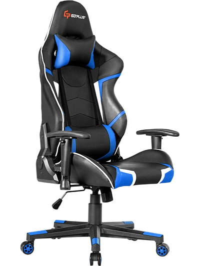 Costway Massage Gaming Reclining Racing Chair Lumbar Support 62105473 New