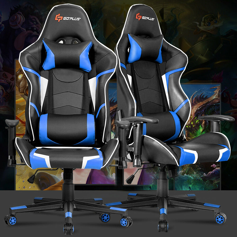 Lumbar Support  Massage Gaming Reclining Racing Chair - Gallery View 4 of 12