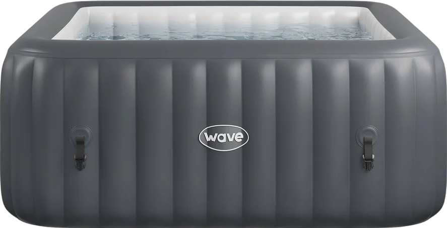 Wave Pacific Inflatable Hot Tub 6-Person Square with Integrated Heater New
